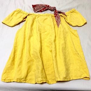 Yellow off the shoulder top
